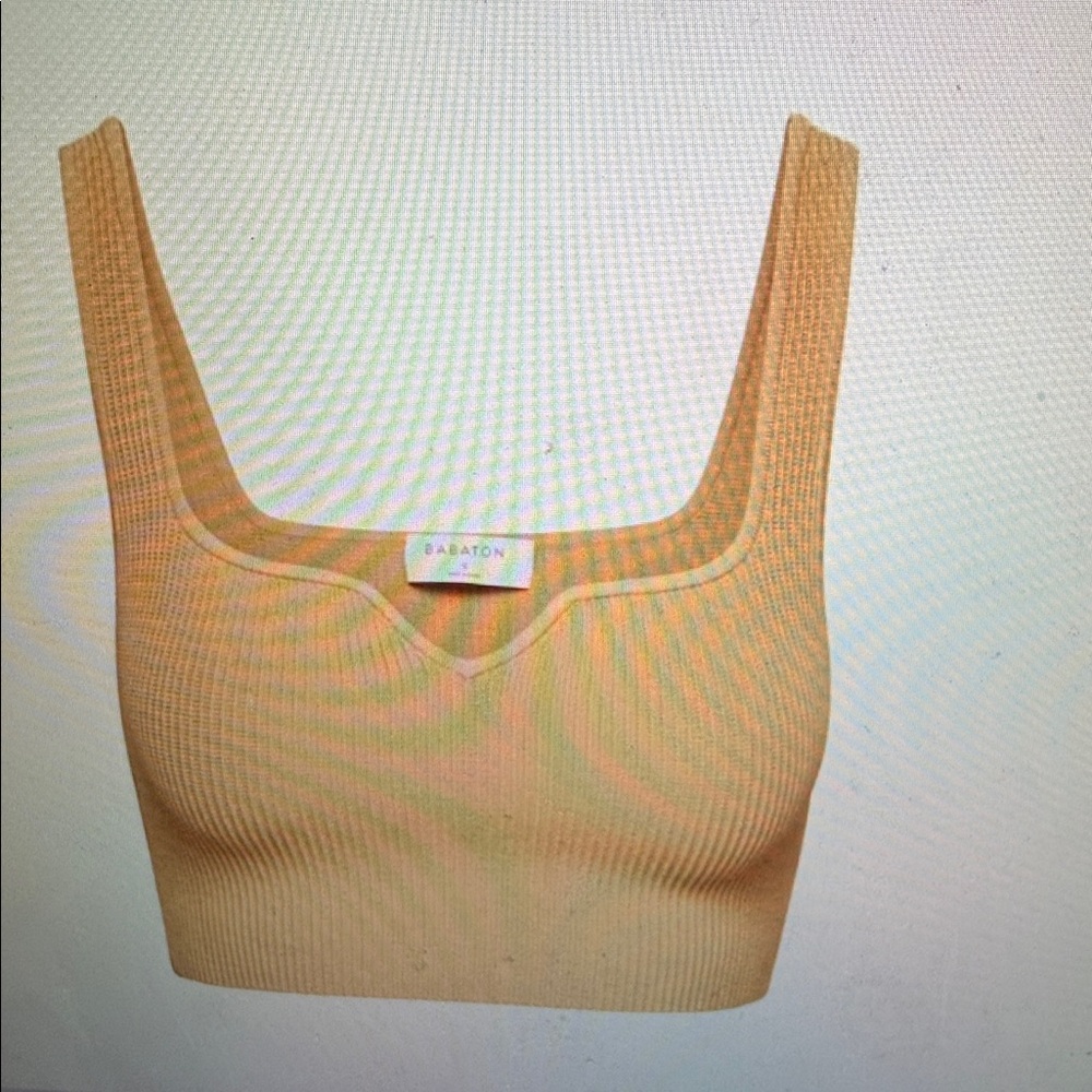 Aritzia Babaton sculpt knit notch tan in classic tan